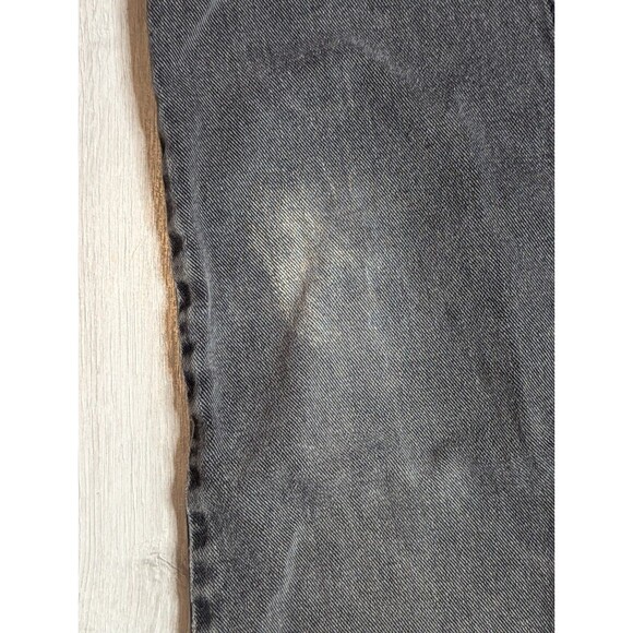 LEVI'S 550 Classic Relaxed  Tapered Black Denim Jeans Womens 14 Mis M Distressed - Picture 9 of 16